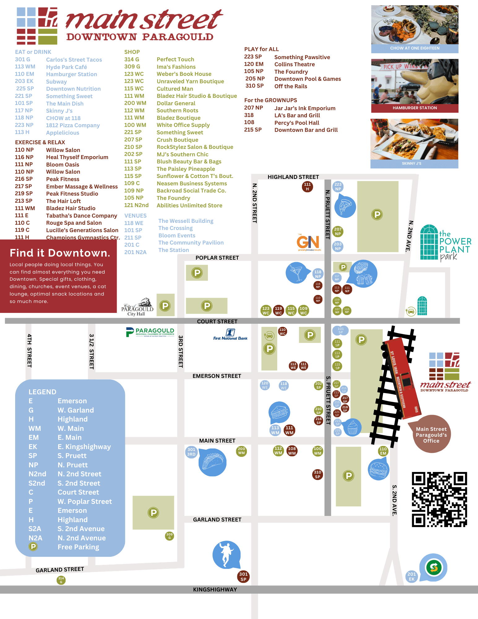 Map of Downtown Paragould