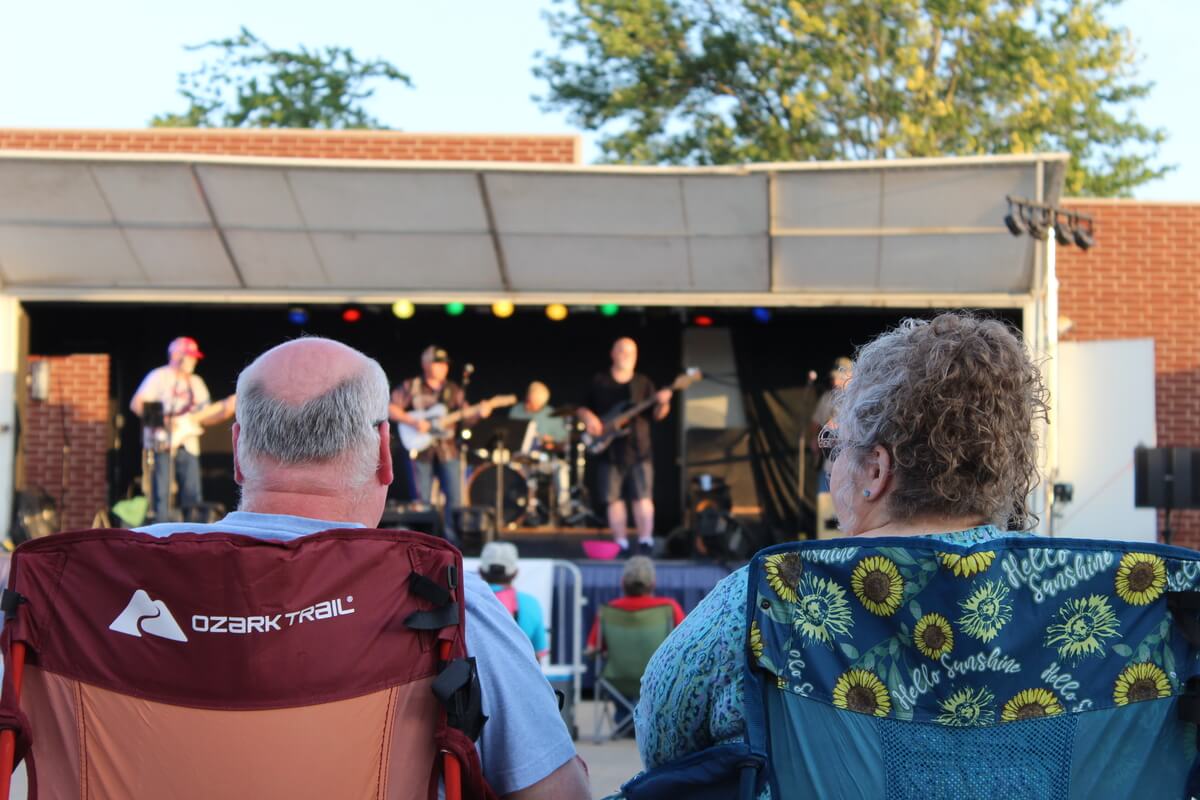 The Happy Campers playing on stage at Downtown After Hours