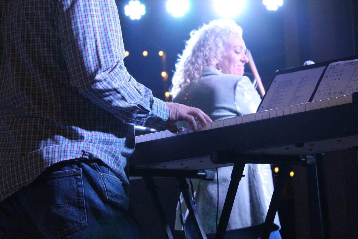Band playing on stage at Downtown After Hours
