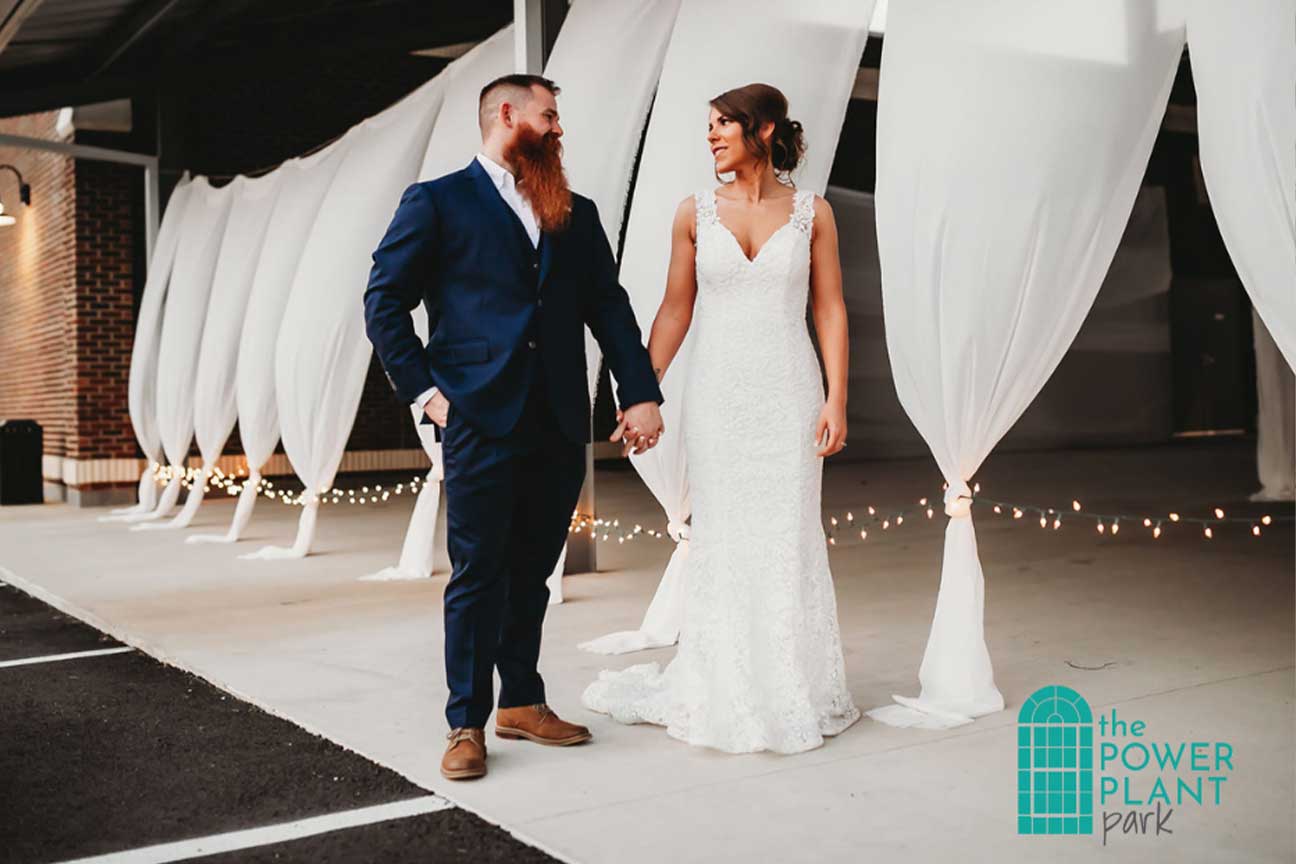 Wedding ceremony, couple holding hands