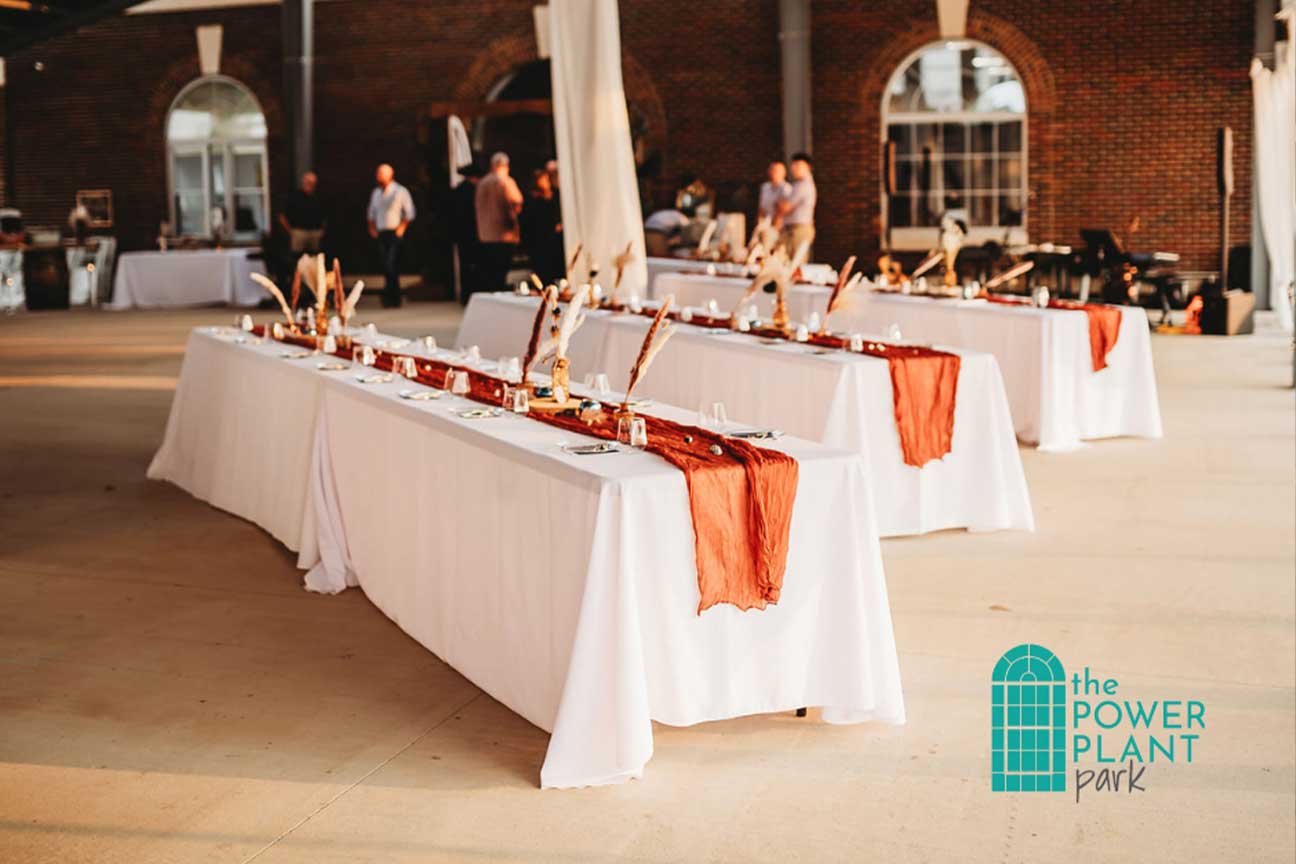 Wedding ceremony, dining tables.