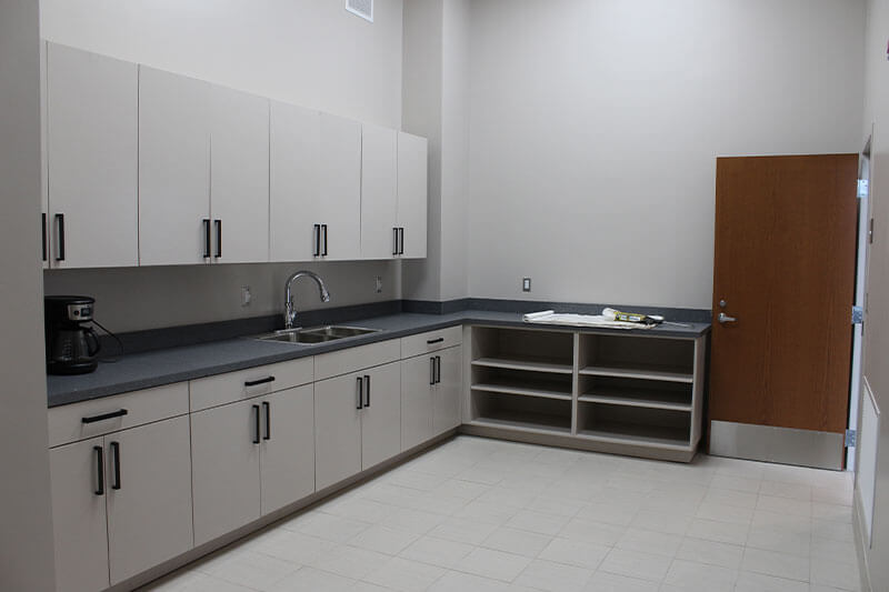 Kitchen facilities inside The Station.