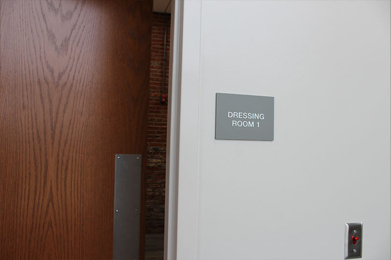 Door with keyless entry at The Station.
